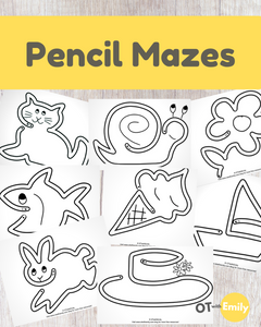 Pencil Mazes Printable